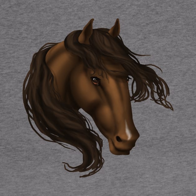 Horse Head - Brown Snip by FalconArt